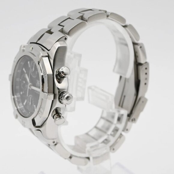 TAG HEUER Aquaracer Date Watch 41mm CN2111 Chronograph AT Black Dial SS 58LC594